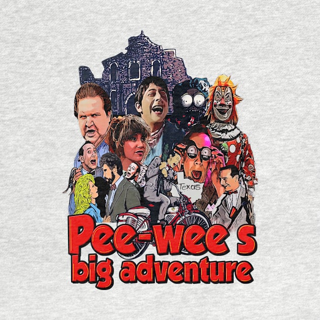 Pee wee herman tee Big adventure 80s movie by AllanahCrispen